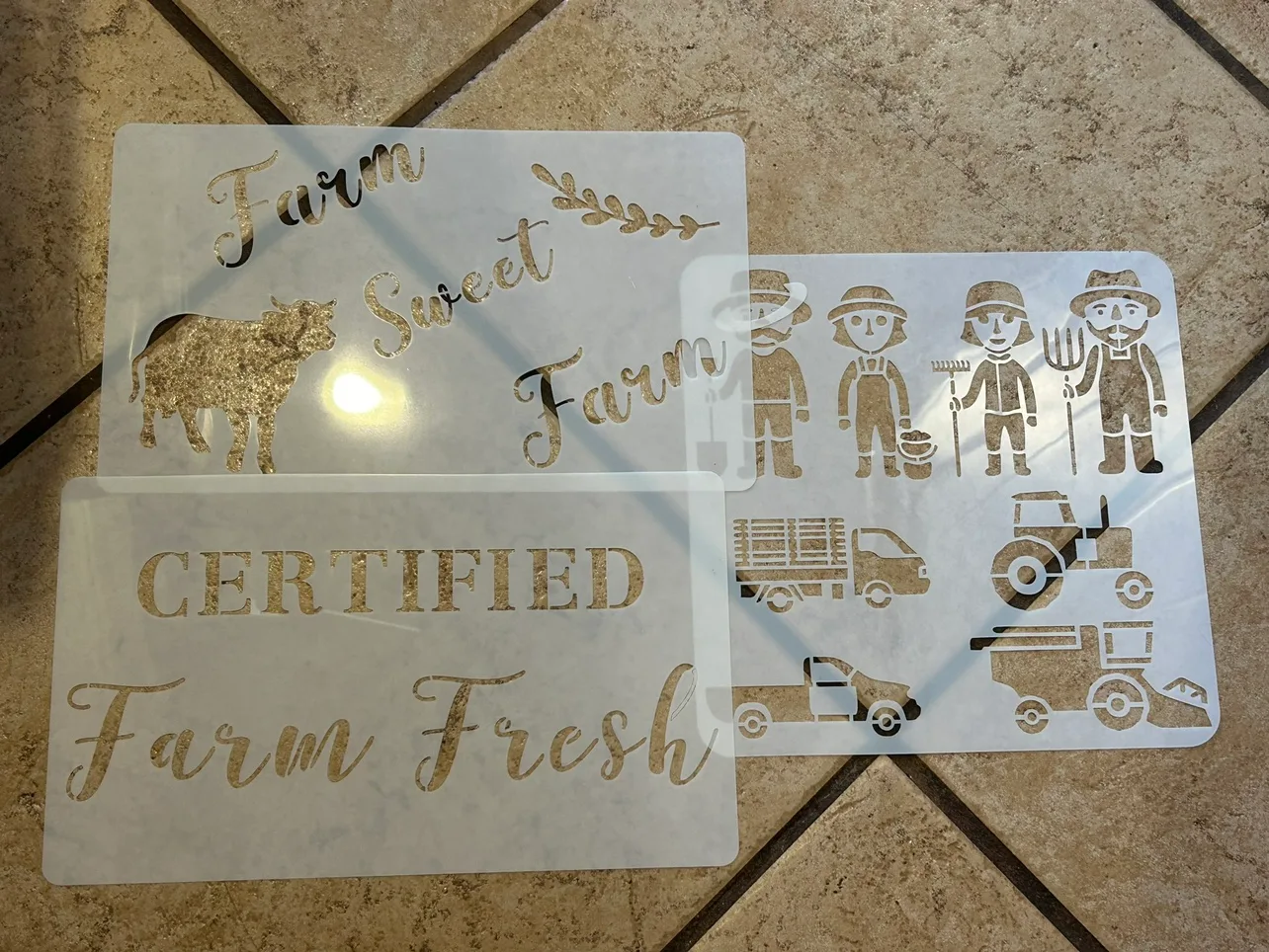 Farm/Country Themed Stencil Set image indicator(5)