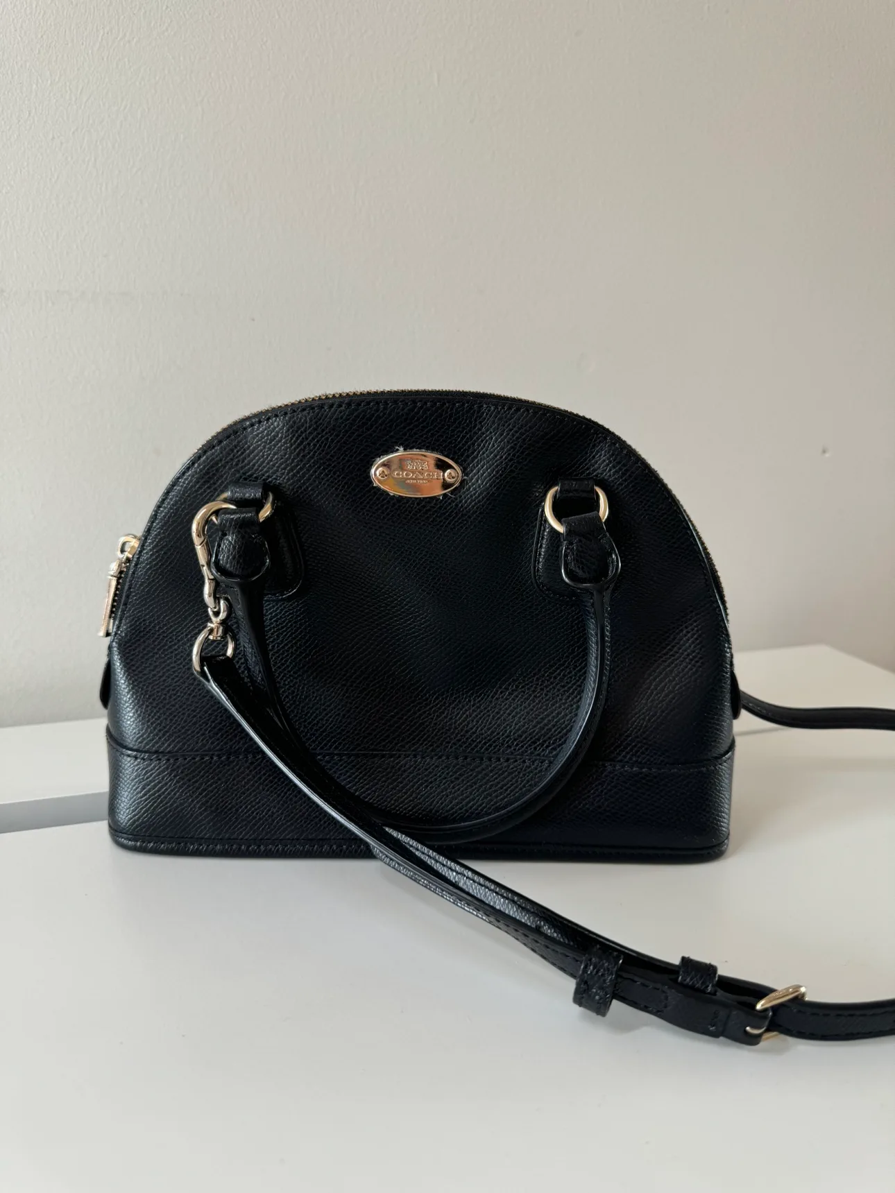 Black Coach Mini Saddle Bag thumbnail