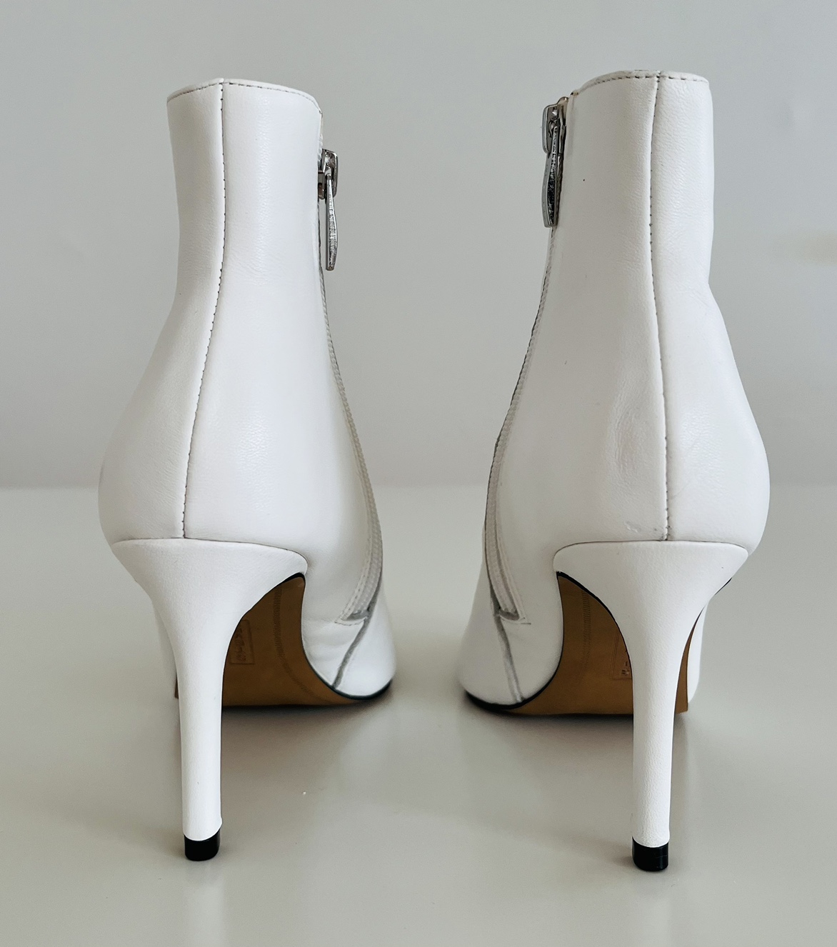 Steve Madden Logic White Leather Ankle Boots. Size 6. New - photo 5