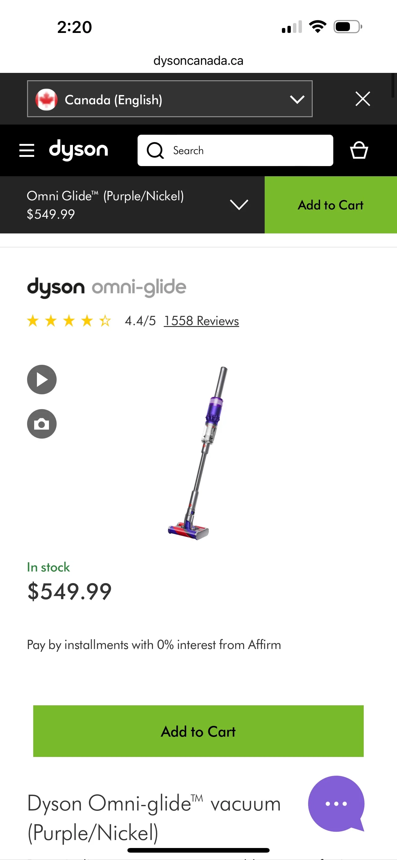Dyson omni glide Cordless Vacuum image indicator(4)