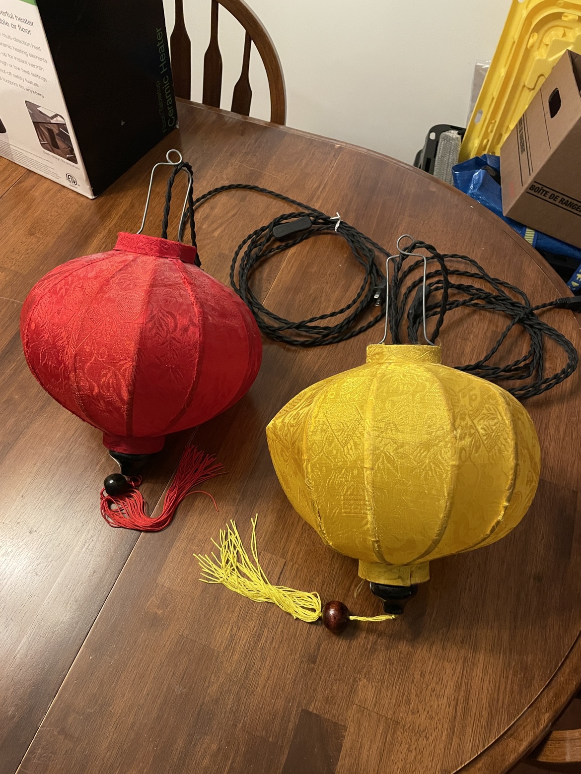 Vietnamese silk lanterns w bulb included
