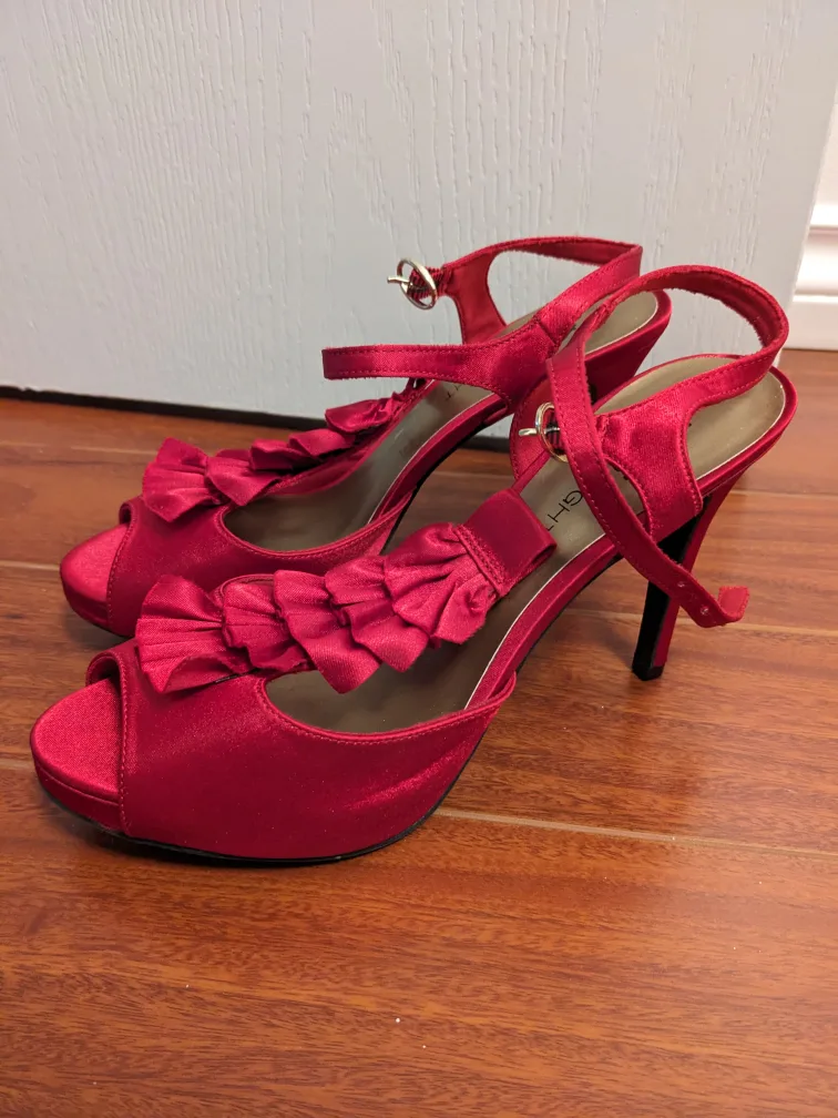 Red Satin Heels thumbnail