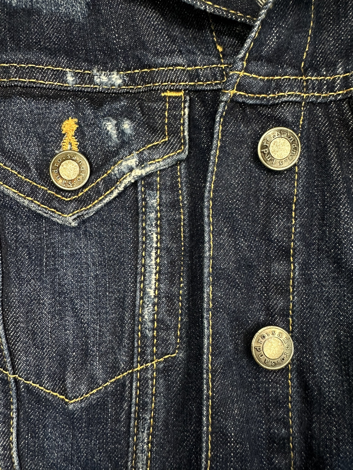 Sandro Distressed Denim Jacket - photo 3