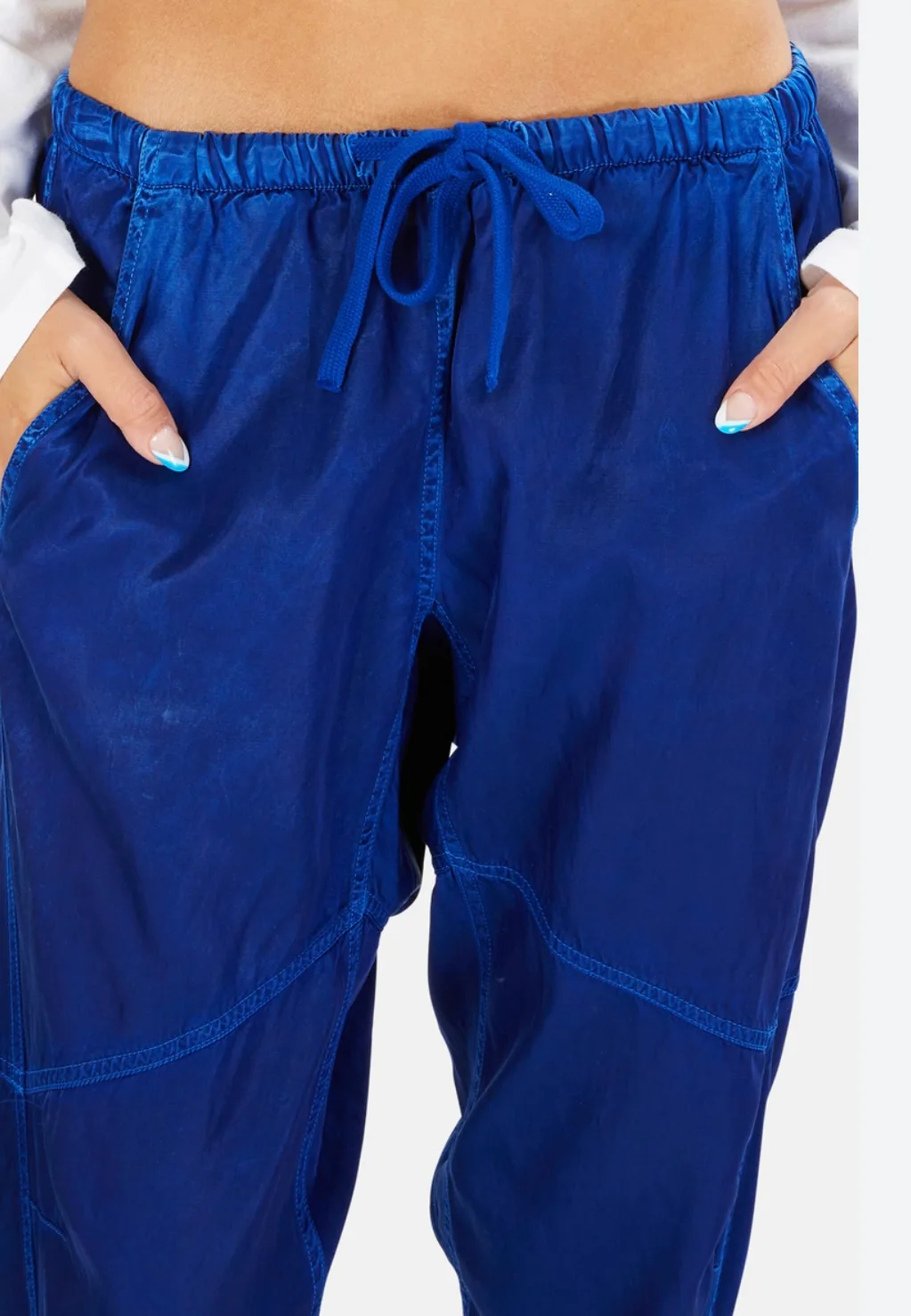 Freecity purple satin parachute pants. New with tags image indicator(6)
