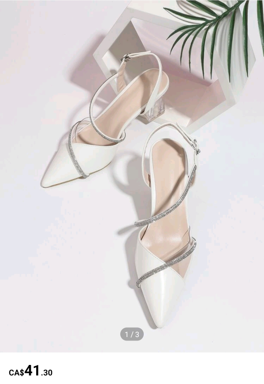 White Rhinestone Heels - photo 2