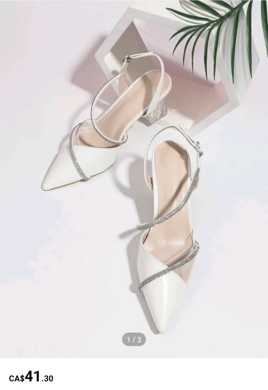 White Rhinestone Heels image indicator(2)