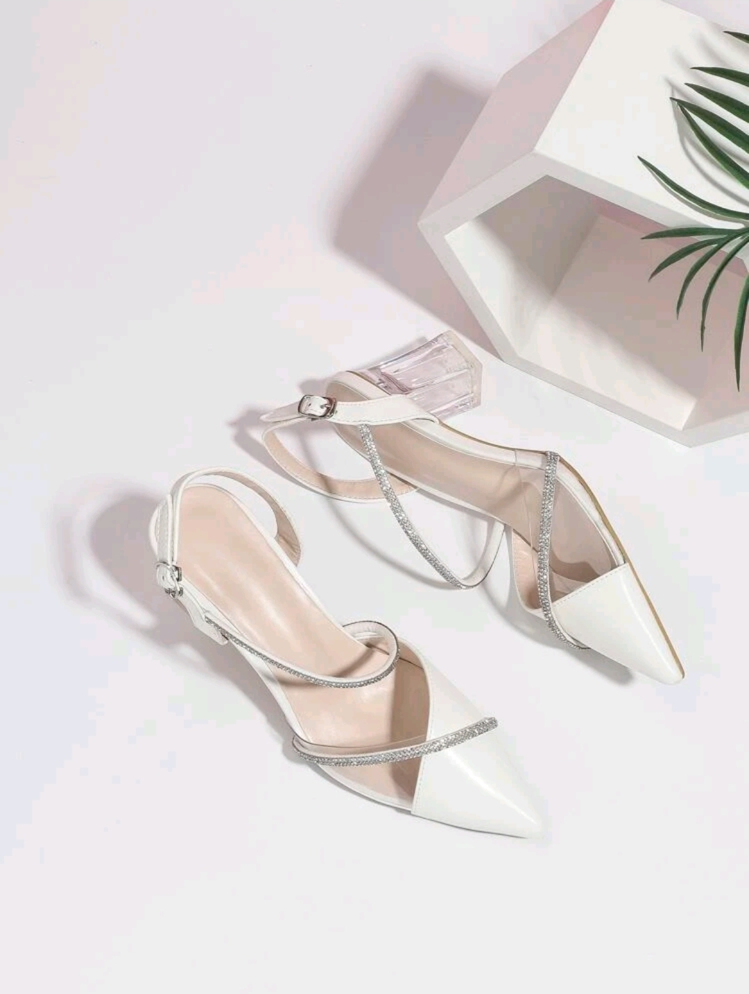 White Rhinestone Heels - photo 3
