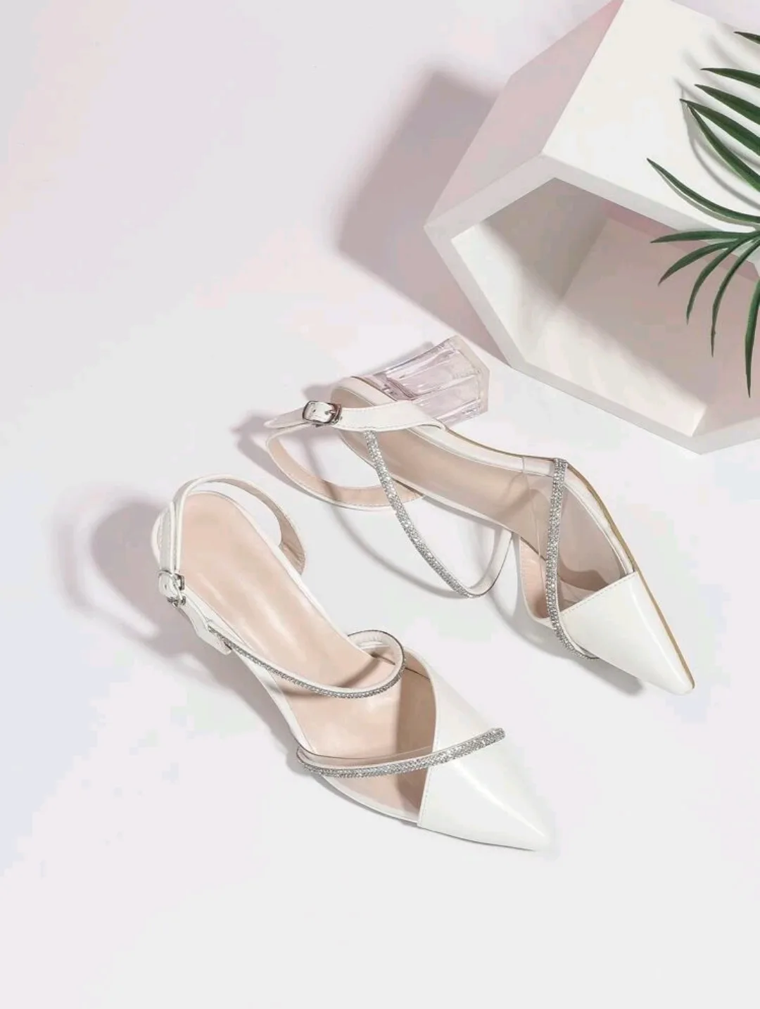 White Rhinestone Heels image indicator(3)