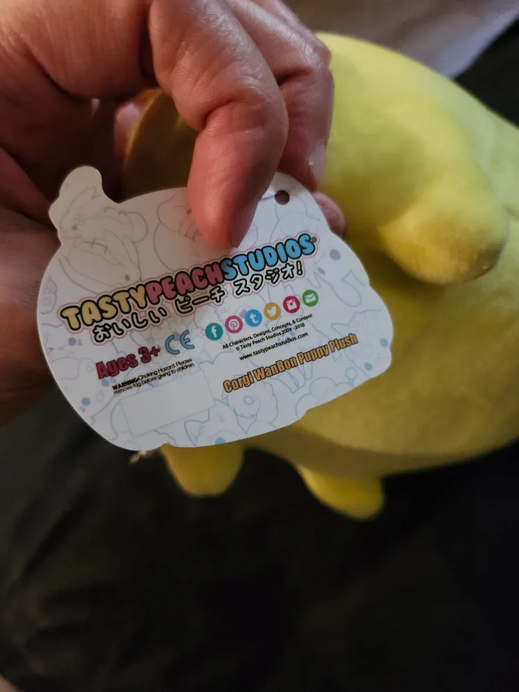 $10 tasty peach corgi plush (5") (NWT) image indicator(6)