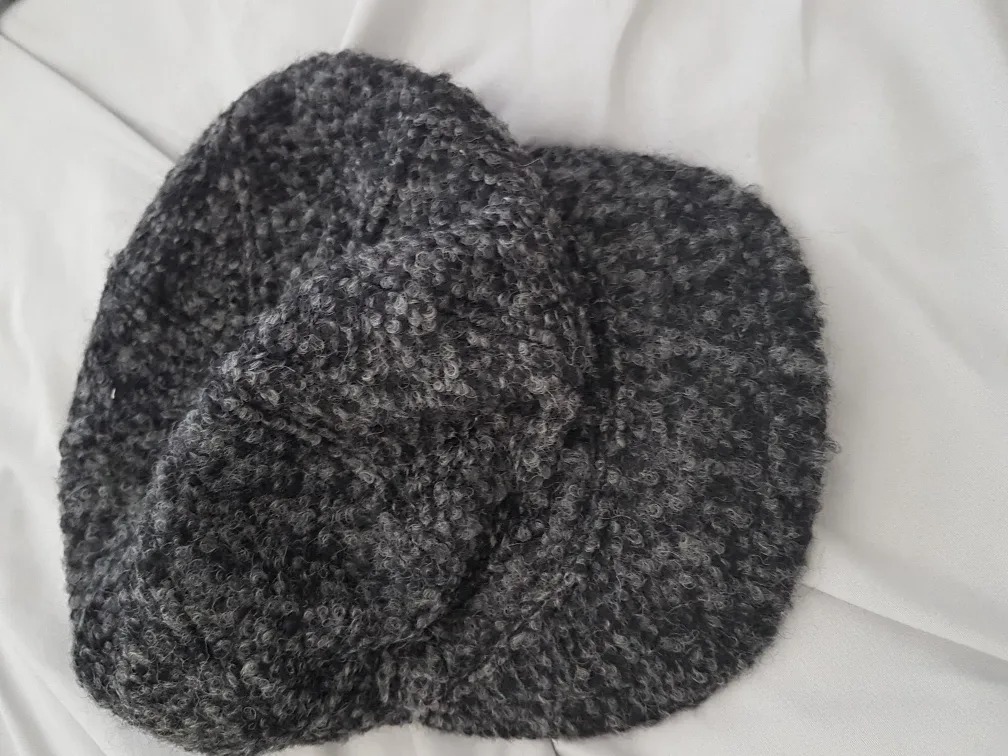 Poor boy hat Grey Fuzzy Hat thumbnail