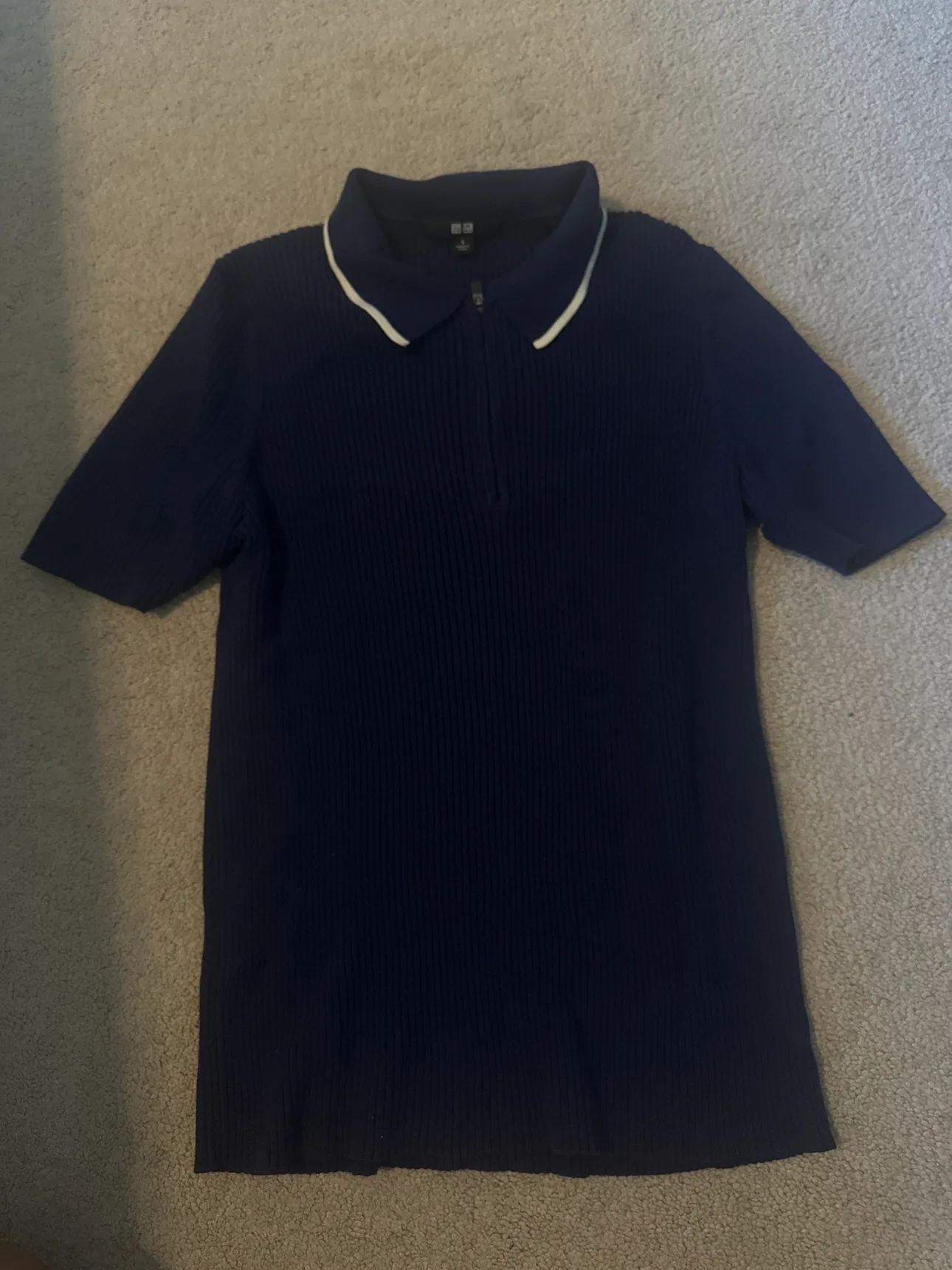 UNIQLO Ribbed Knit Polo image indicator(2)