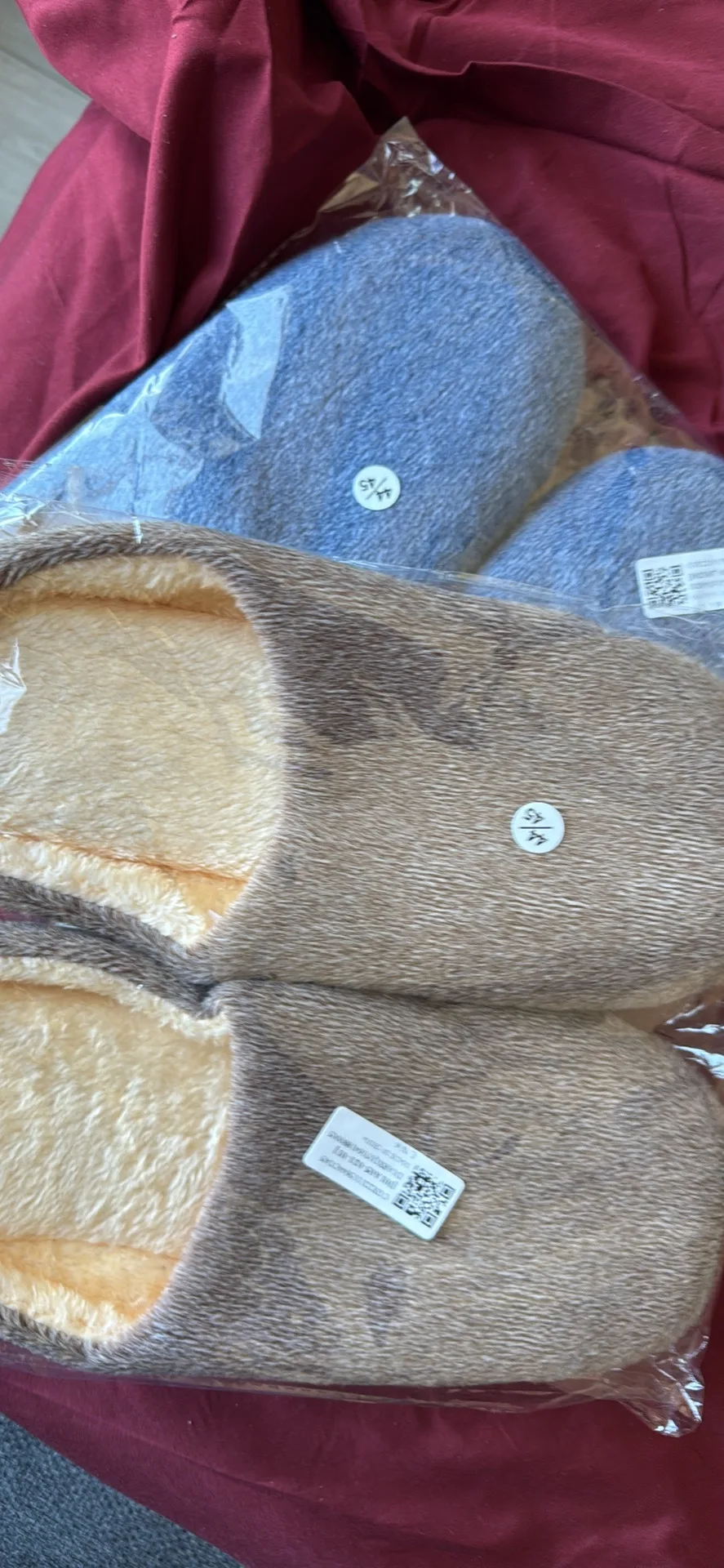 Two Pairs of Fuzzy Slippers thumbnail