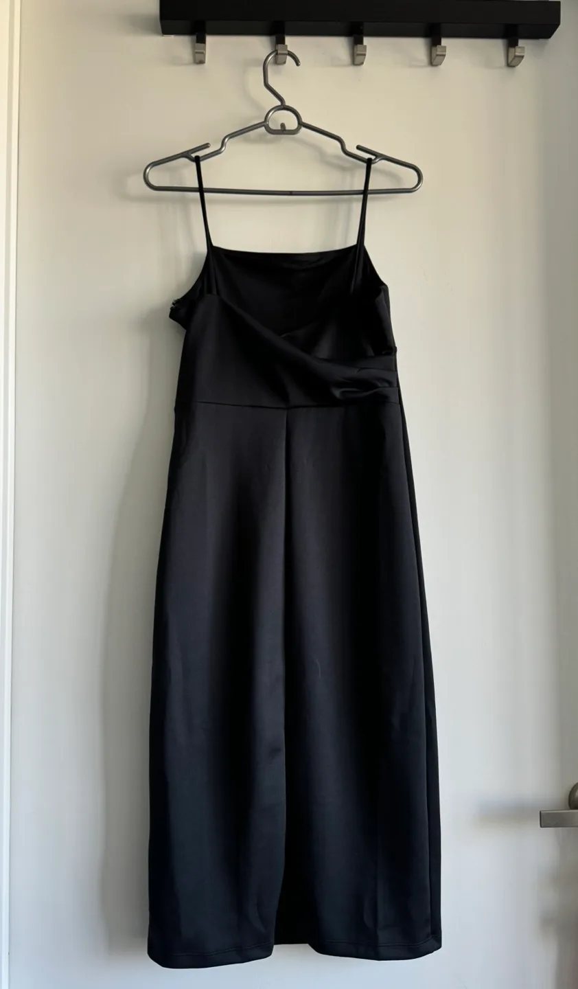 Oak + Fort Square Neckline Midi Black Dress [S, Like New] image indicator(3)