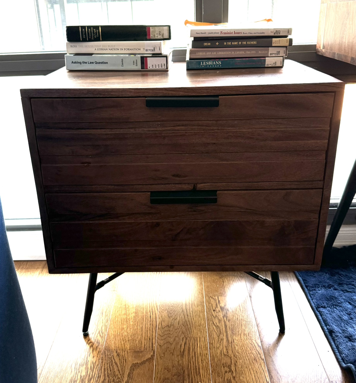 Two Drawer End Table / Nightstand—solid wood