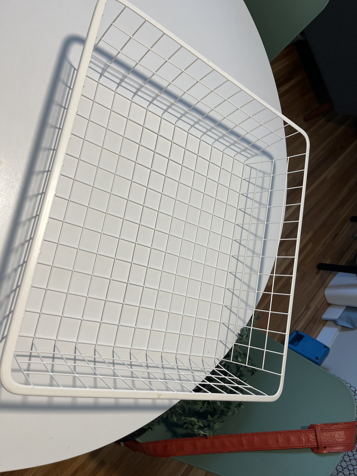 White Wire Storage Basket - photo 2