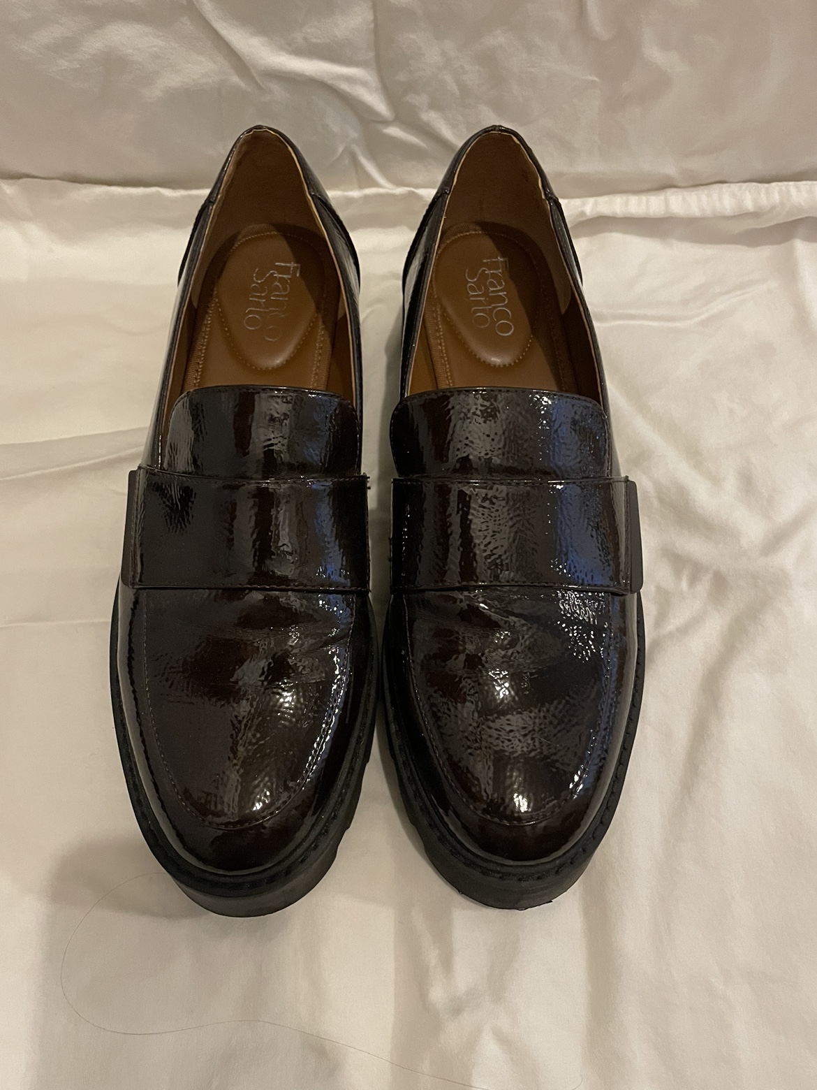 Franco Sarto Brindy Platform Loafers - Dark Brown