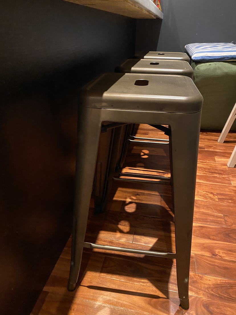 3 Metal Bar Stools - photo 4