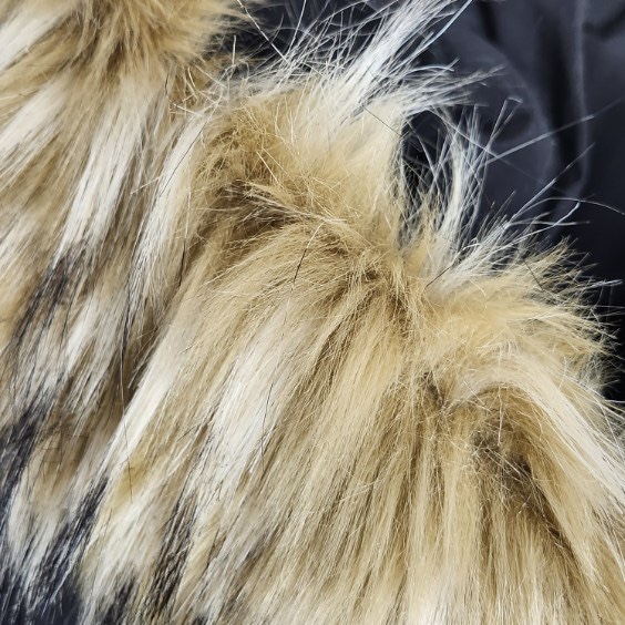 Guess Ladies XL Black Faux Fur Trimmed Winter Coat - photo 4