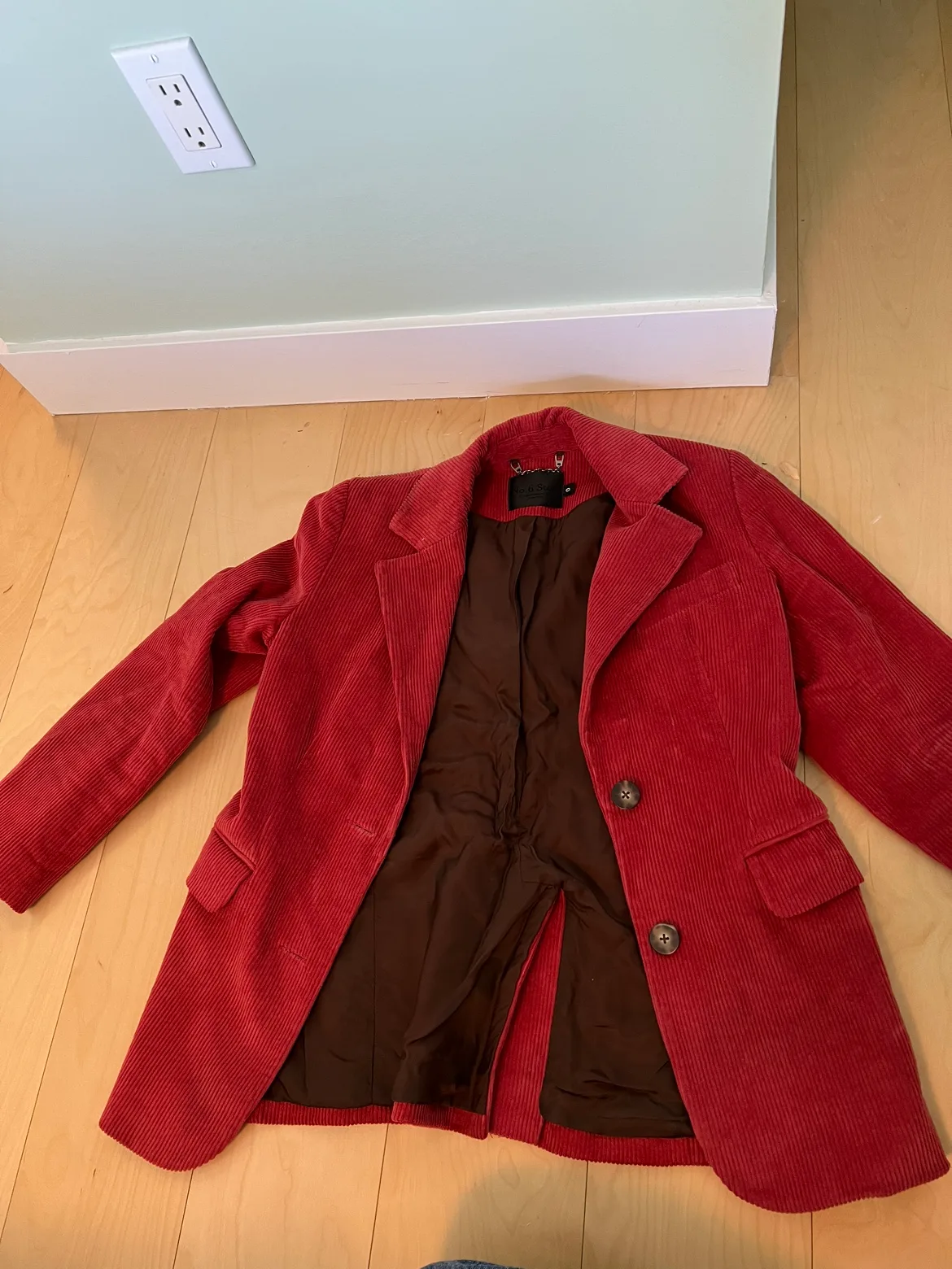 Luxury Pink Corduroy Blazer image indicator(5)