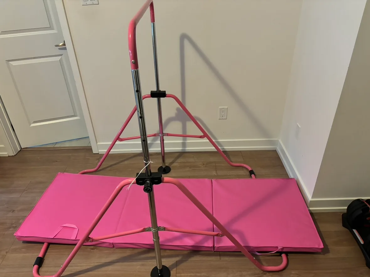 Pink Gymnastics Bar with Mat image indicator(2)