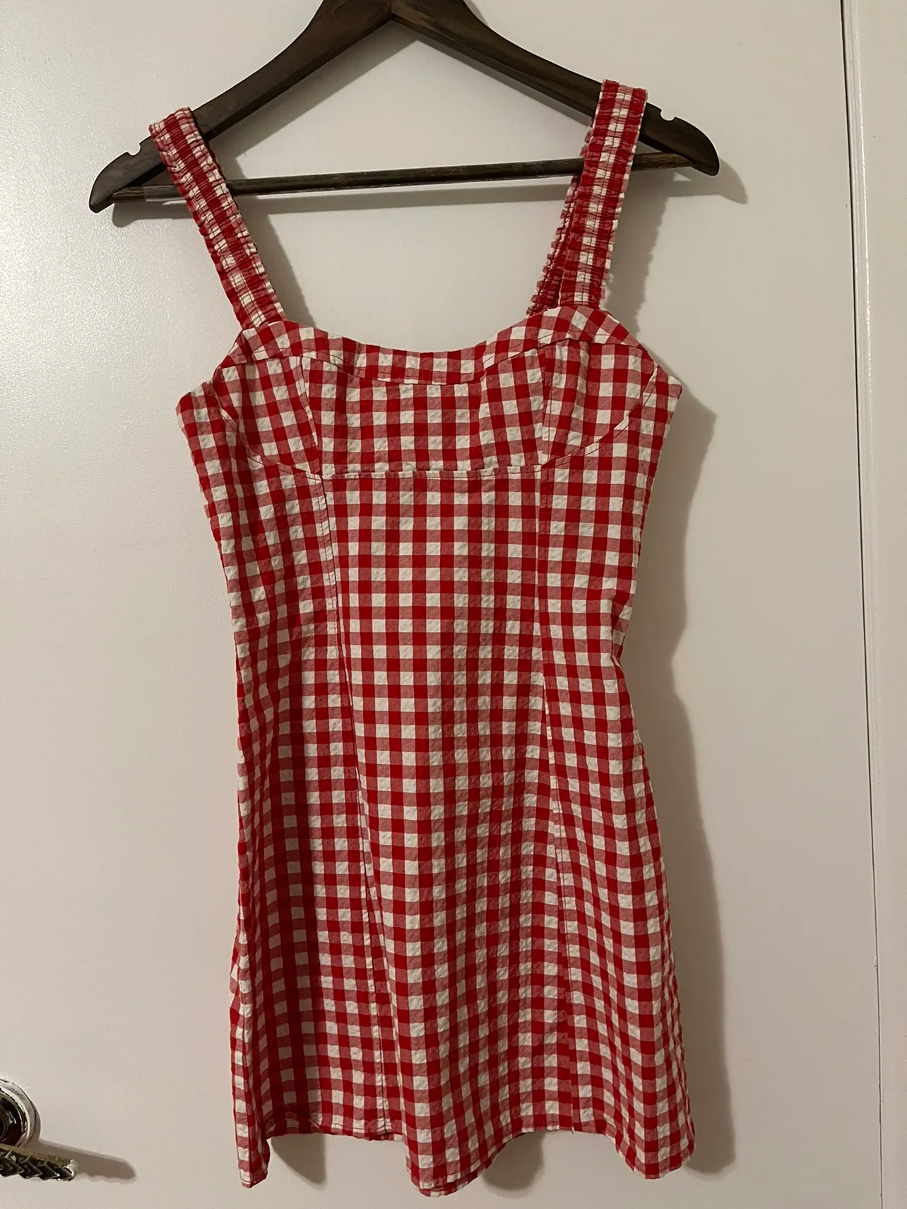 Red and White Gingham Dress