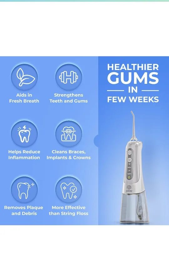 New Water Flosser Cordless Pick for Teeth, 4 Modes image indicator(5)