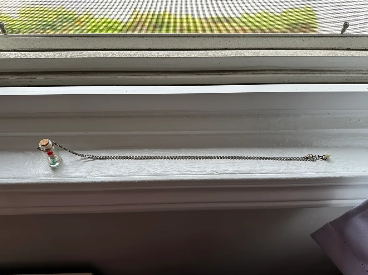 Mermaid In A Jar Handmade Necklace Artisan Clay Resin Cute image indicator(3)