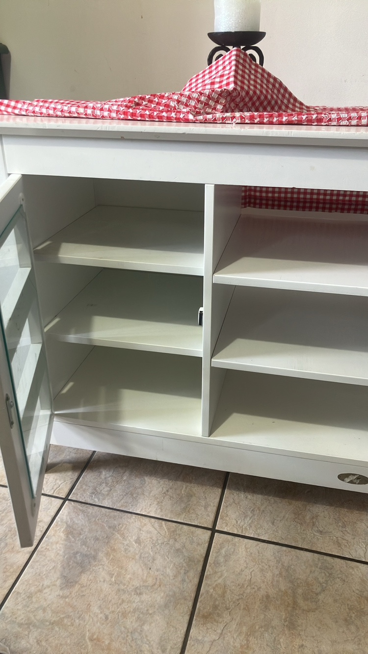 White Cupboard with Glass Door - photo 4