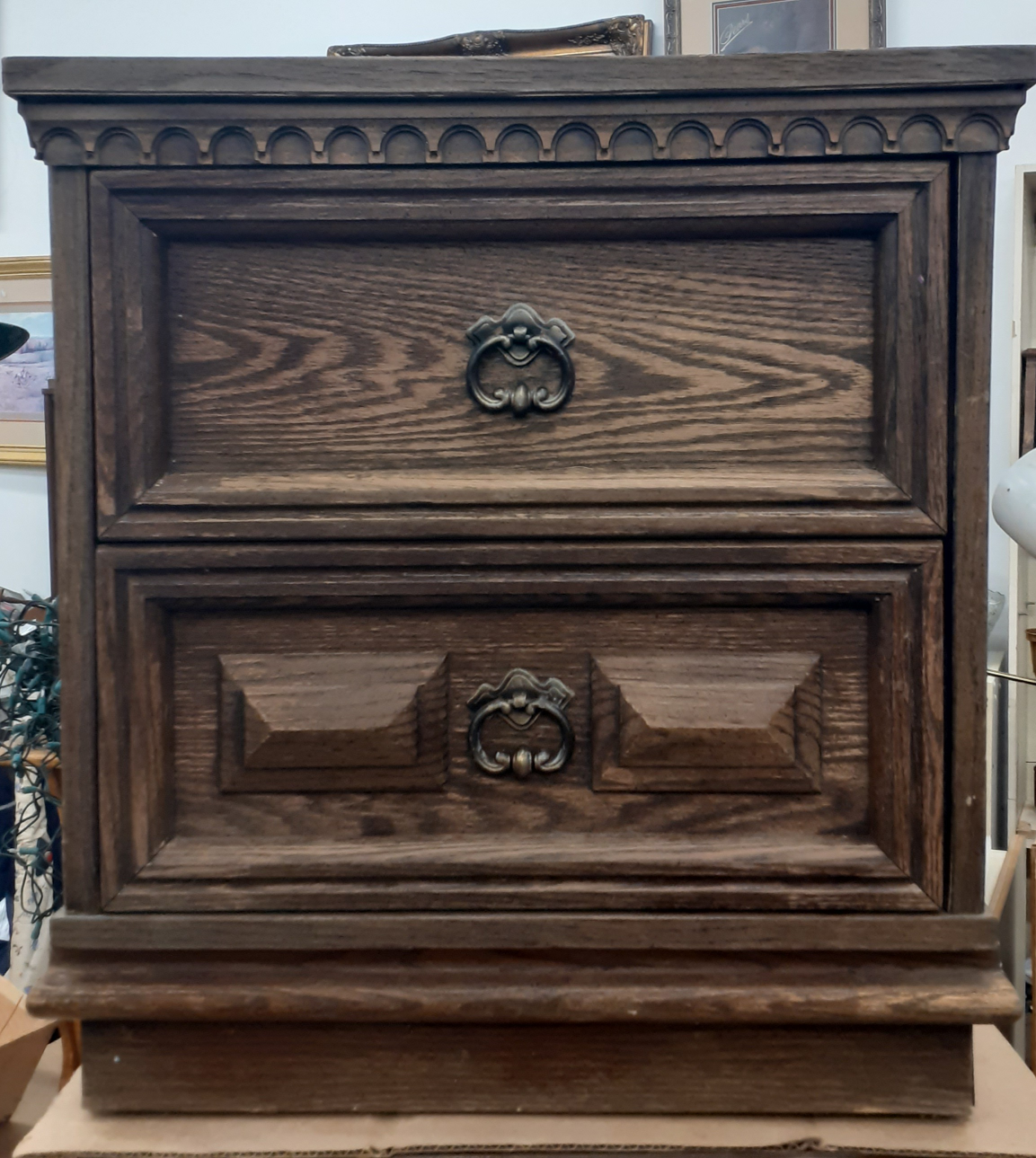 an old  Wooden Nightstand