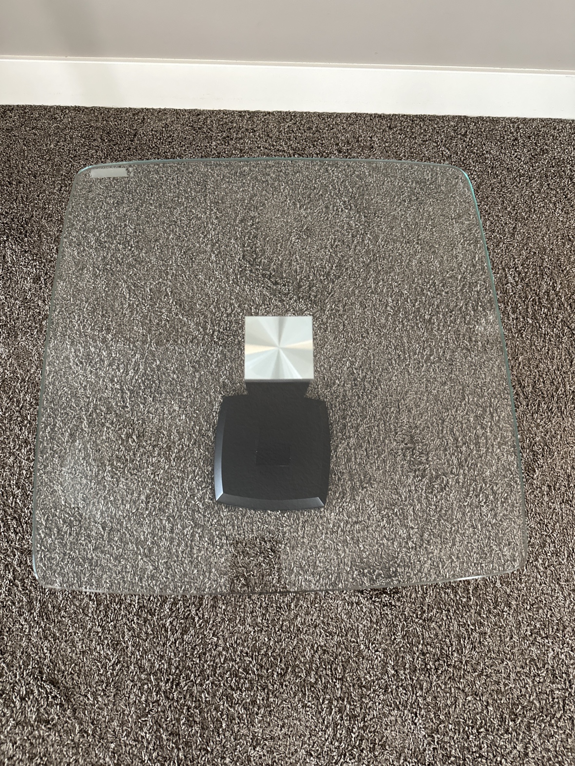 Glass and Wood End Table - photo 2