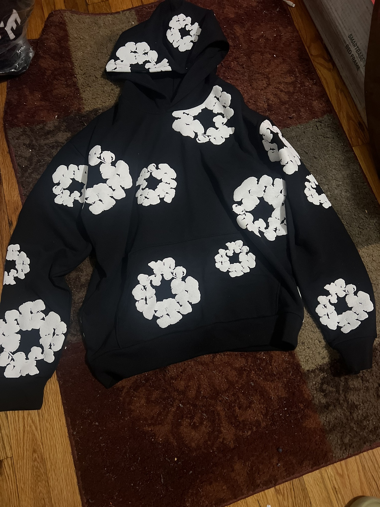 Black Denim tears hoodie.