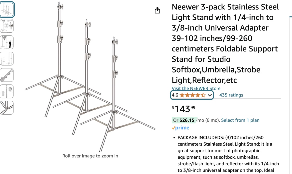 Neewer 3-pack Light Stands - photo 5