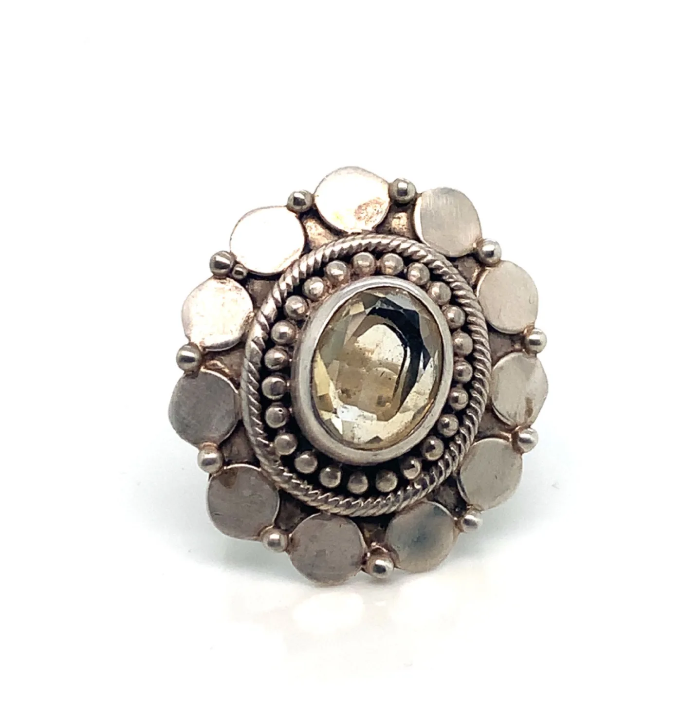 Smoky Quartz Sterling silver cocktail ring image indicator(9)