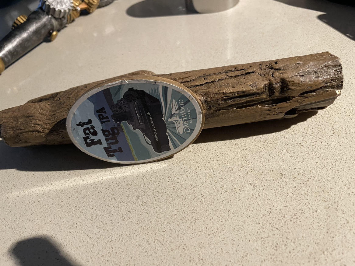 Driftwood Brewery Fat Tug IPA Tap Handle - photo 2