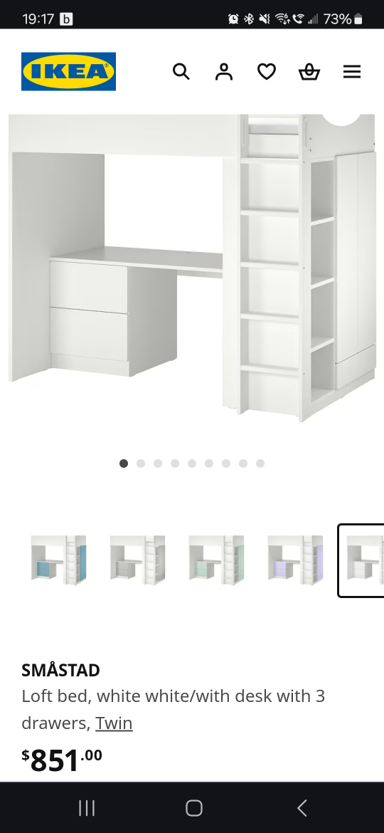 IKEA Loft Bed with Desk (Smastad) - photo 5
