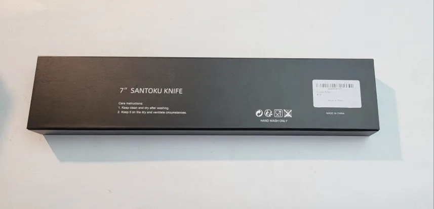 7″ Santoku Chef Knife with Red Pakka Wood Handle Damascus Steel image indicator(3)