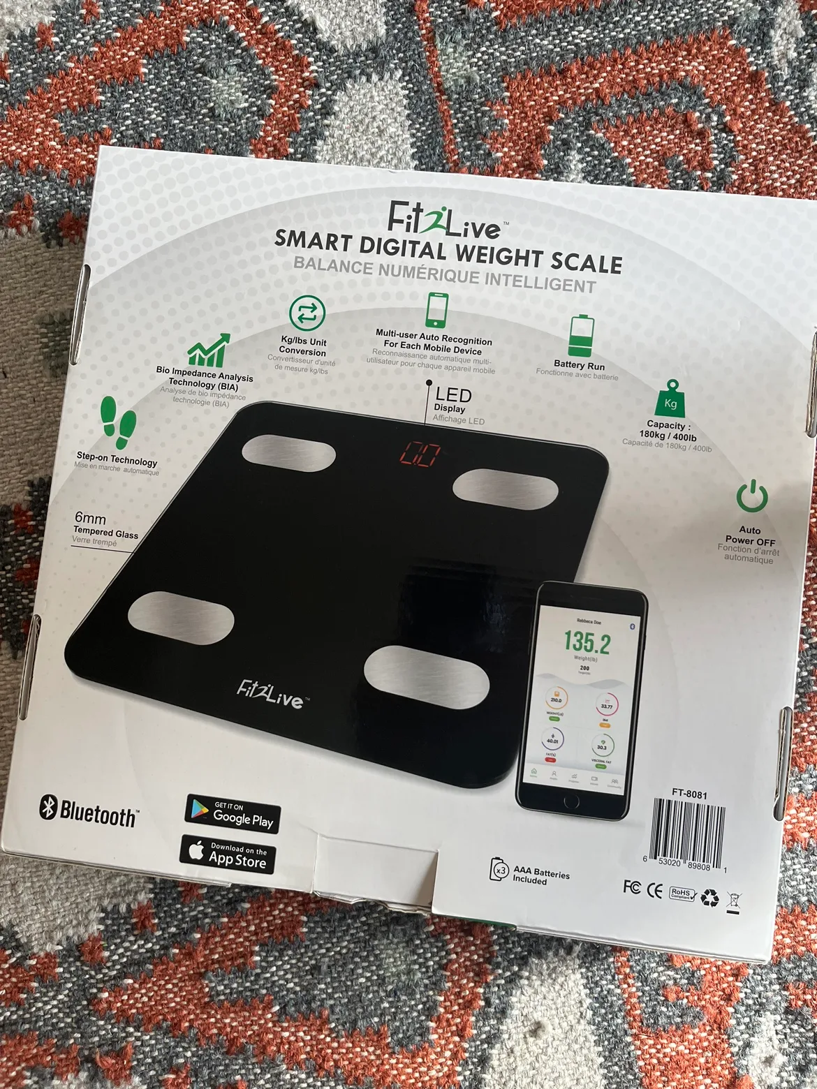 Fit2Live Smart Digital Weight Scale image indicator(2)