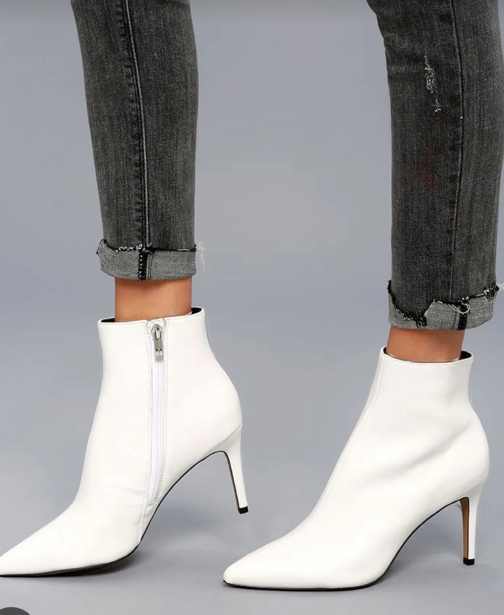 Steve Madden Logic White Leather Ankle Boots. Size 6. New thumbnail