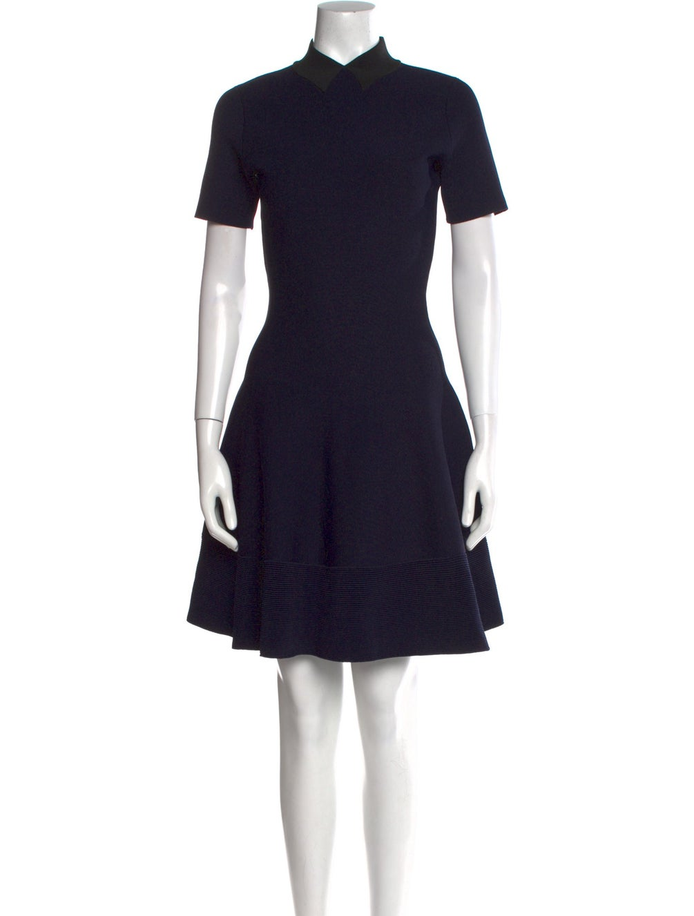 Black Collared Knit Dress