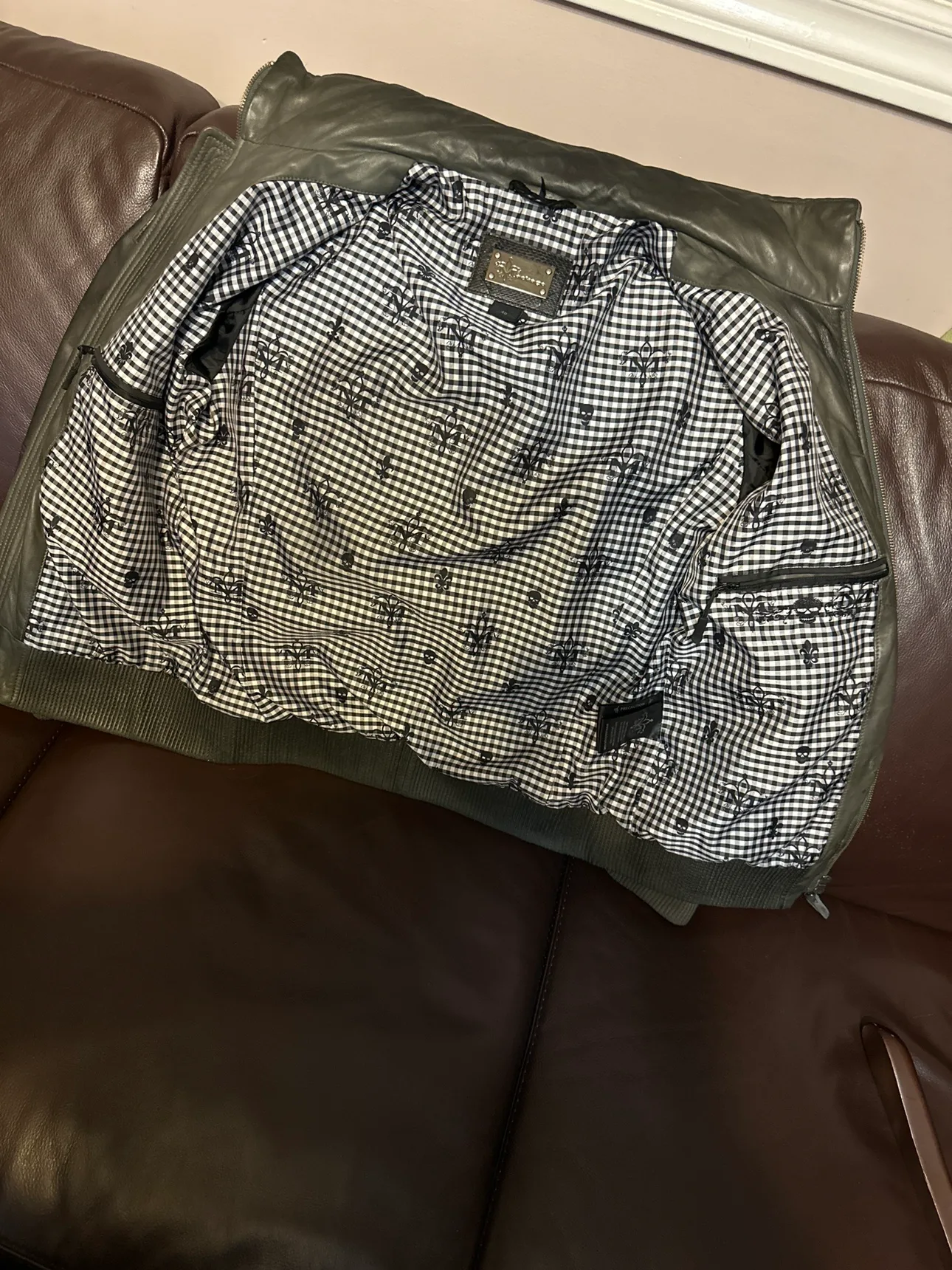 Mackage Men's Lambskin Leather Jacket -Size 40 image indicator(10)