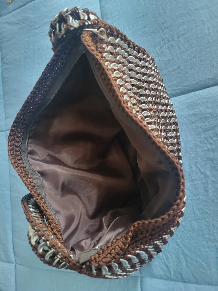 Brown & Silver Pull Tab Bag image indicator(2)