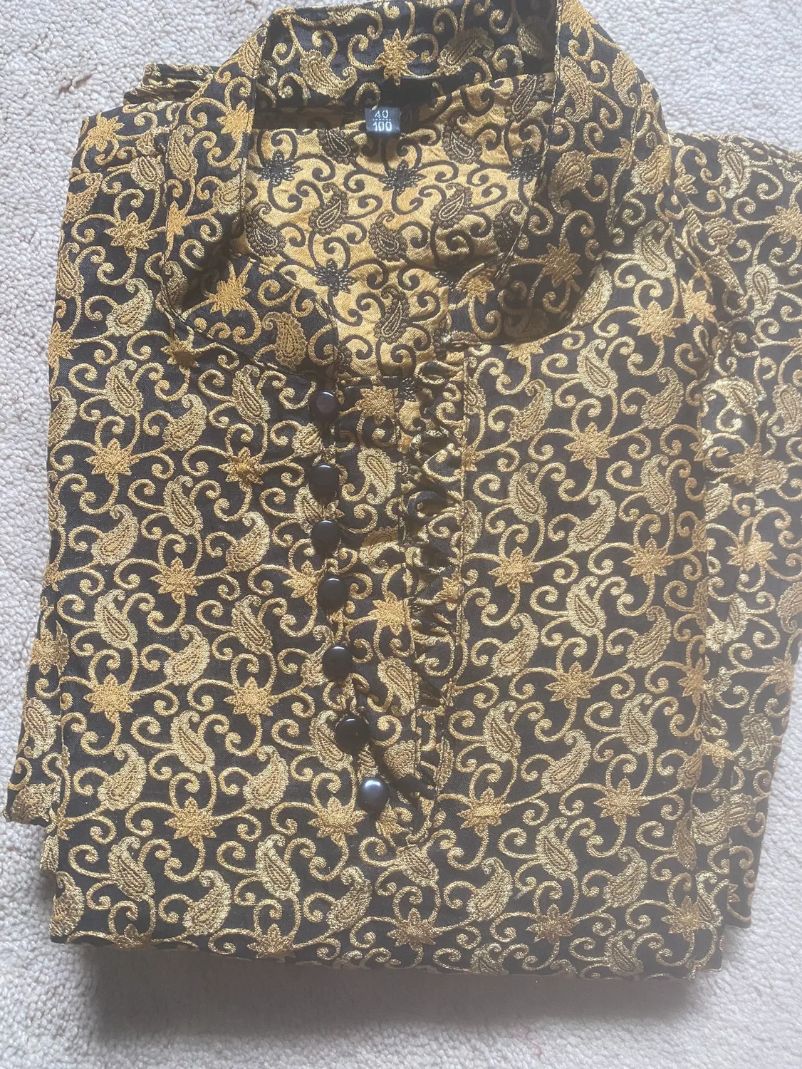 Men's Embroidered Kurta and Pajama Set - festival image indicator(4)