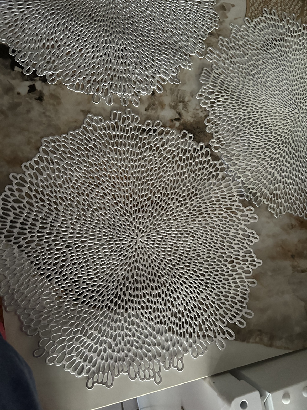 Set of 4 Silver Placemats