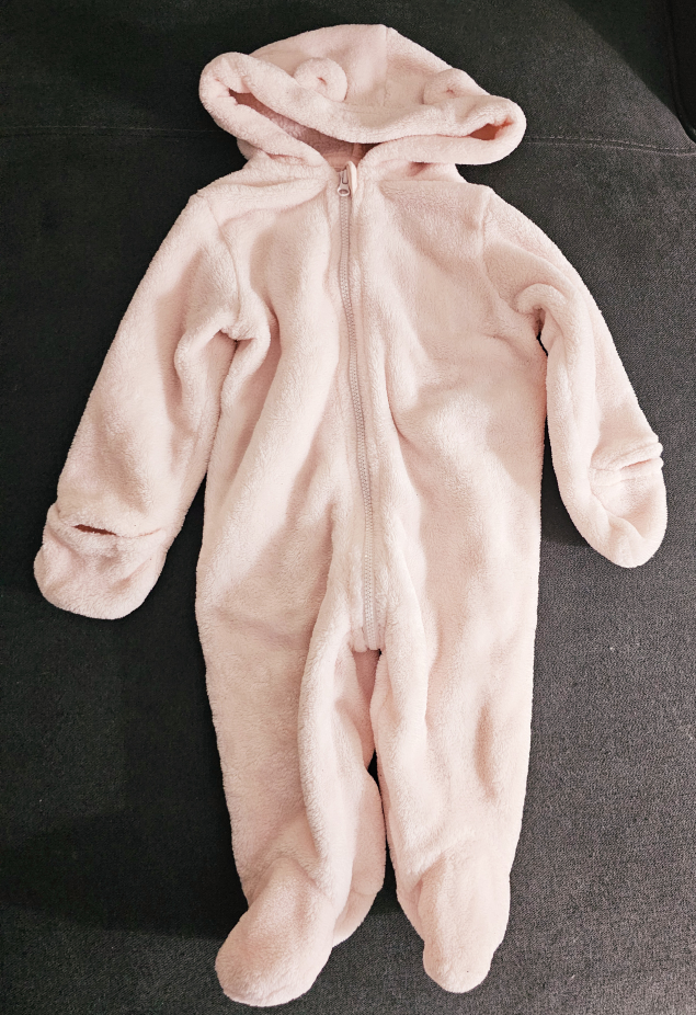 First Impressions Baby Pink Fleece Footed Jumpsuit - photo 3