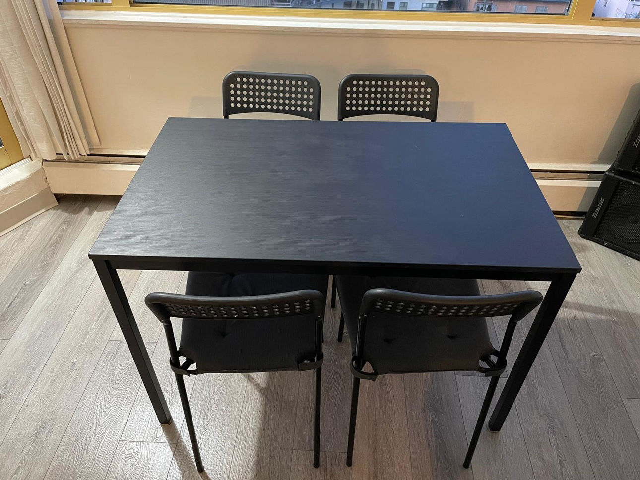 Black Dining Table and Chairs - photo 2