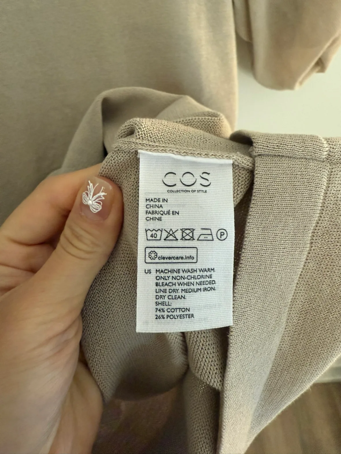 COS Beige Puff Sleeve Mini Dress image indicator(2)