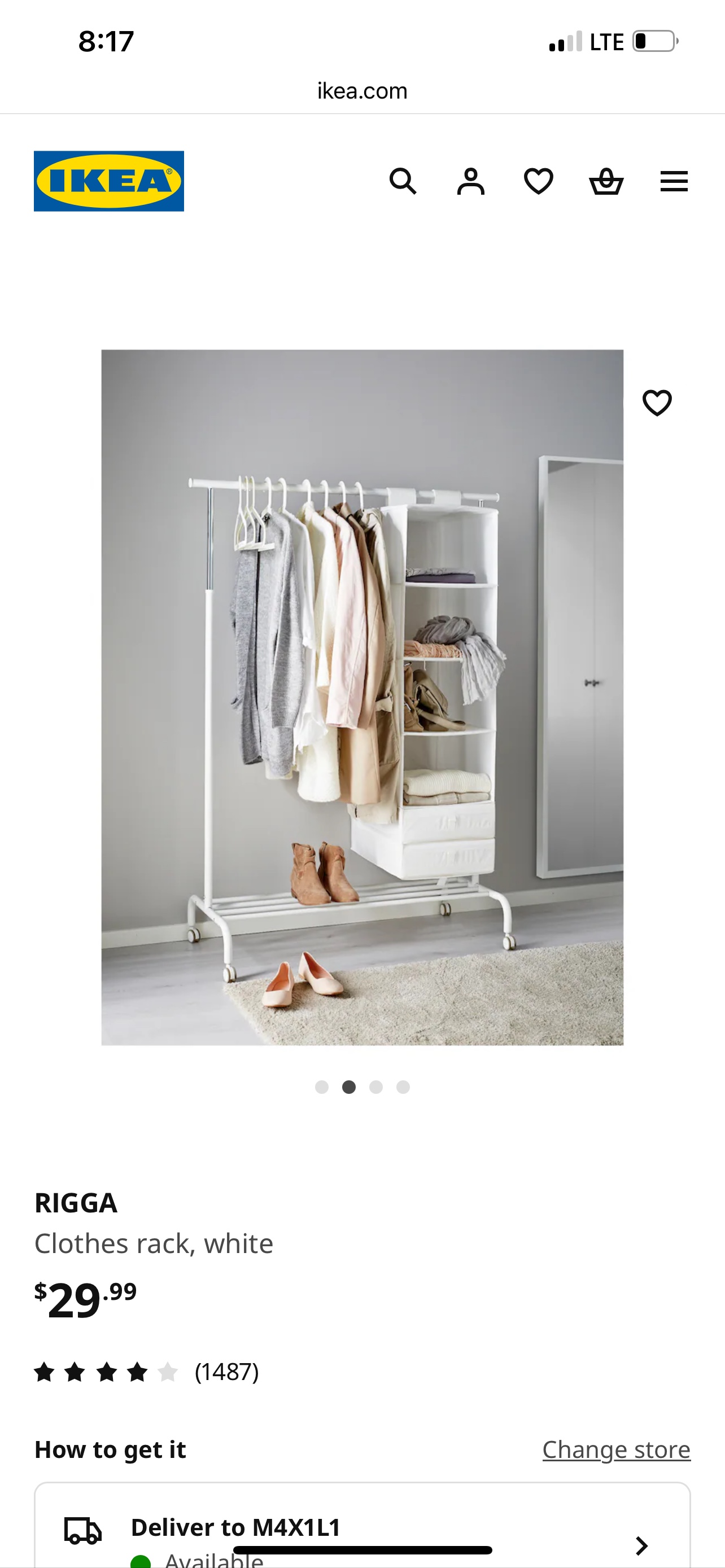 IKEA RIGGA clothes rack - photo 2