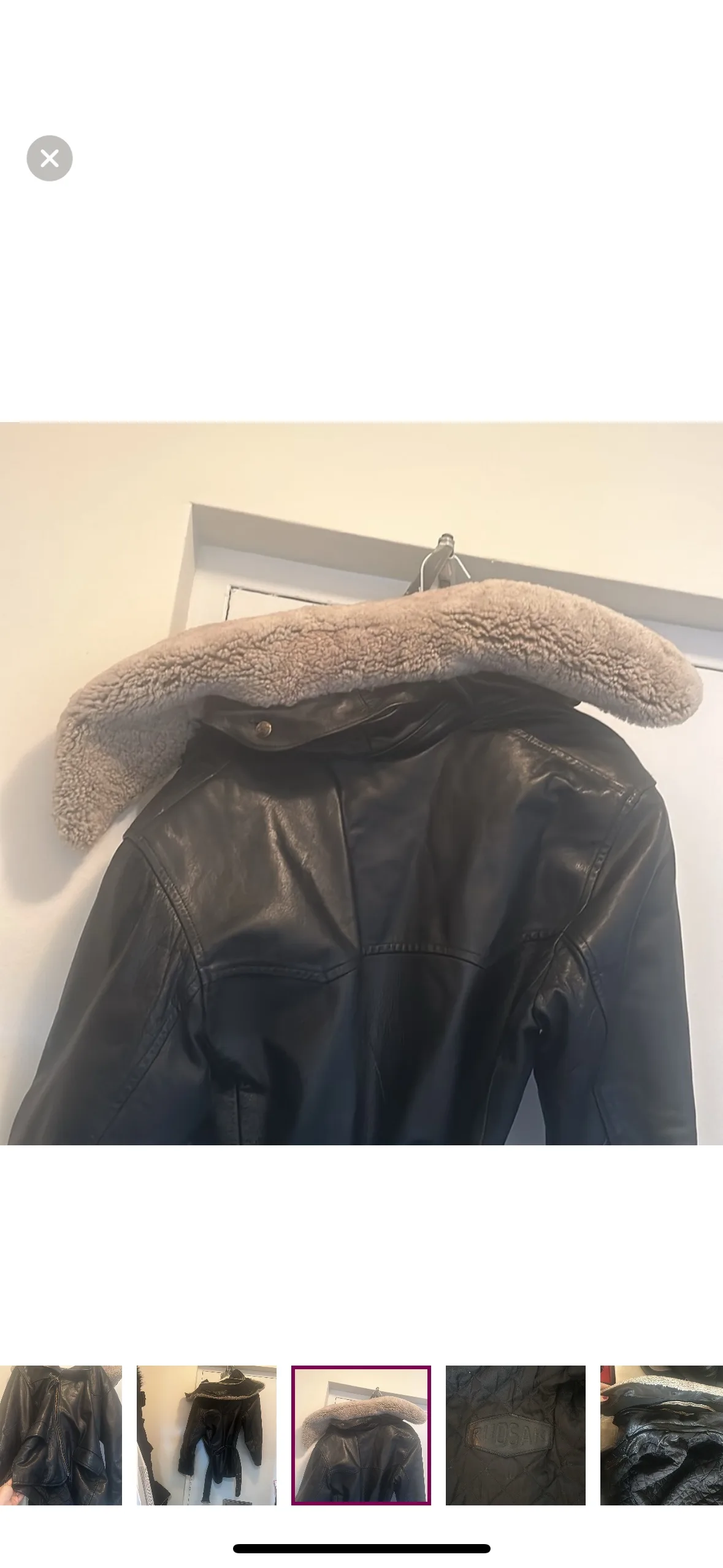 Rudsak Black Leather Jacket with Fur Collar image indicator(6)