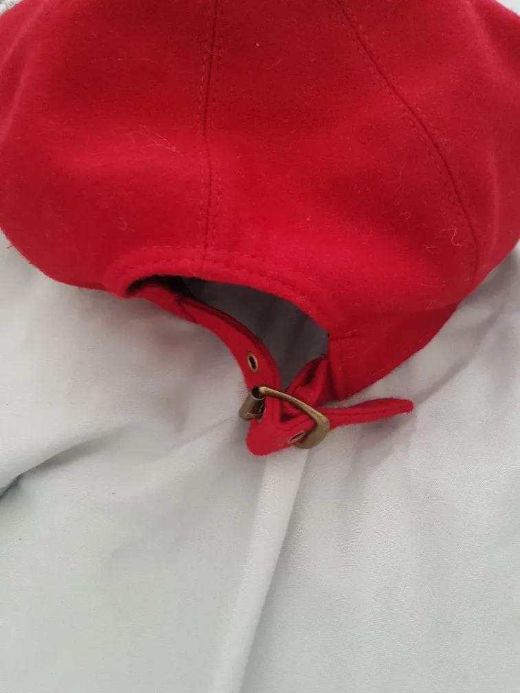 Red Wool Newsboy Cap thumbnail