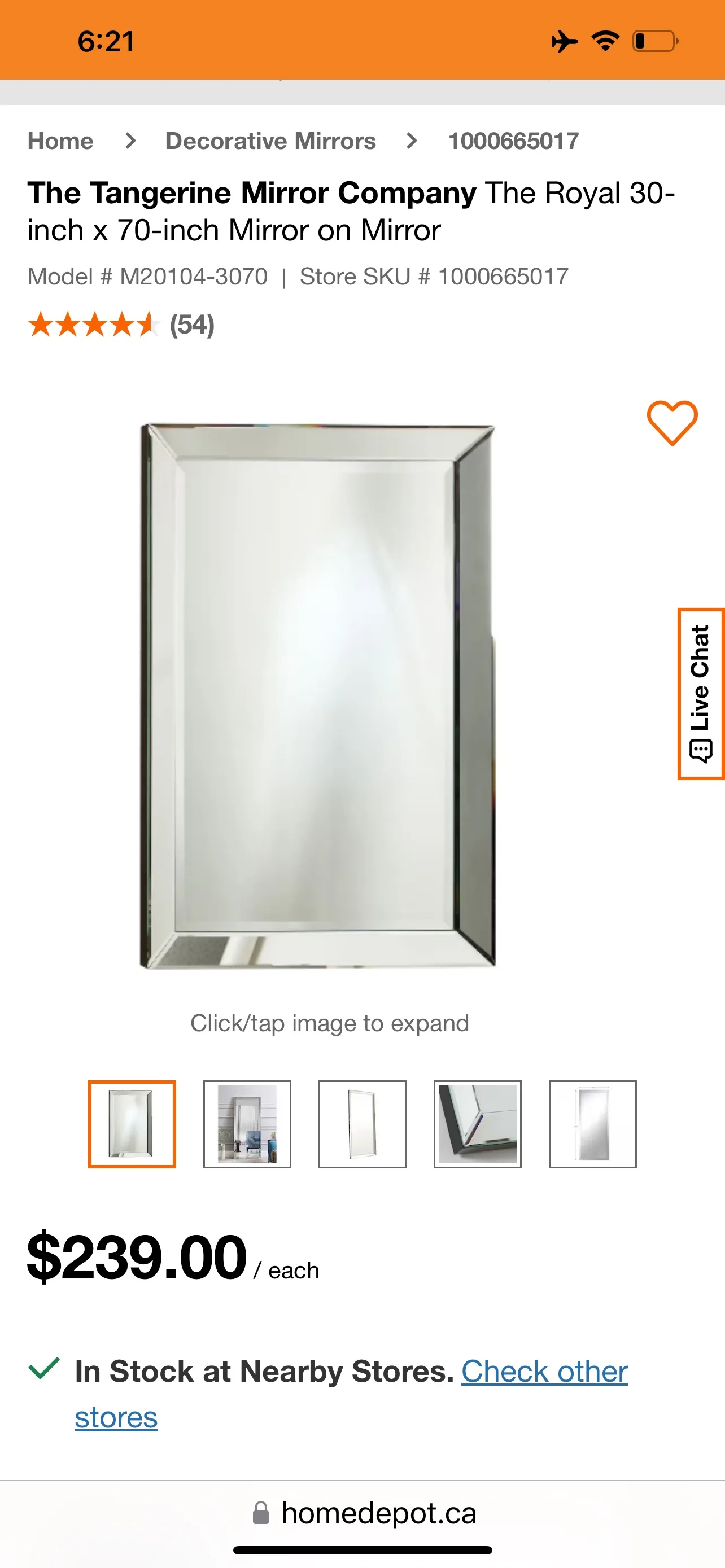 Large Floor Wall Mirror Bevelled image indicator(6)